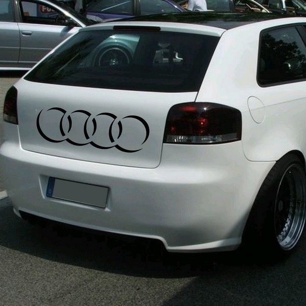 Voorbeeld van de muur stickers: Audi - Anneaux